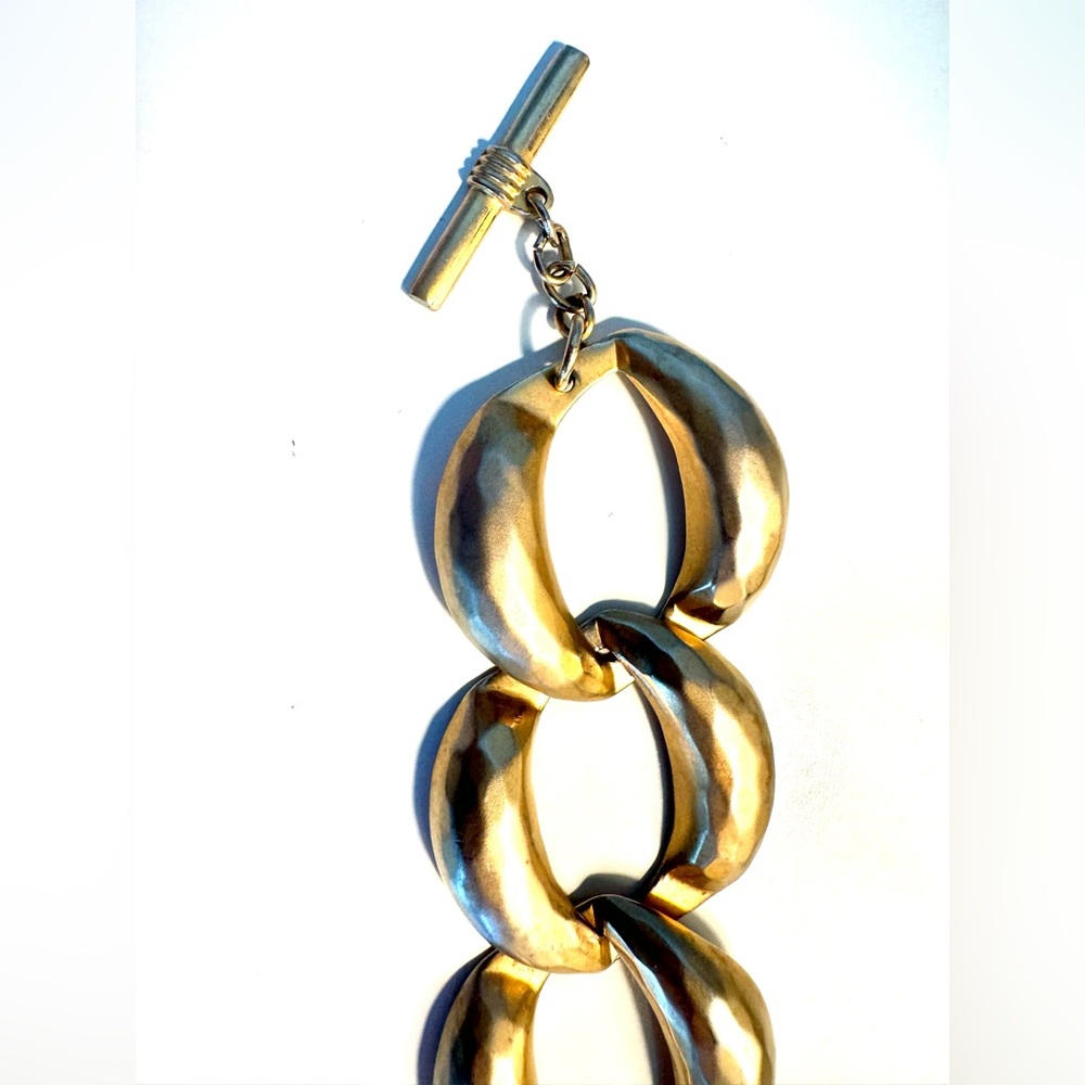 Chunky Gold Tone 8 1/2” Chain Bracelet - Picture 6 of 10
